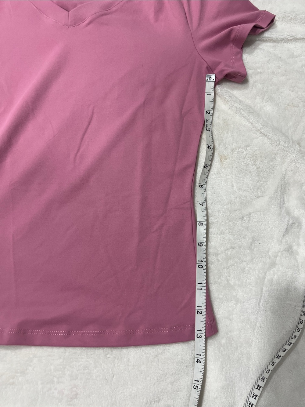 Trendy Queen Women's Pink V-Neck Short Sleeve Top - Picture 7 of 7